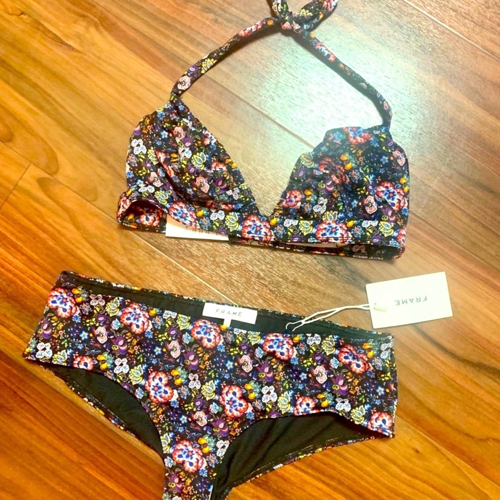 FRAME Floral Hipster Bikini.